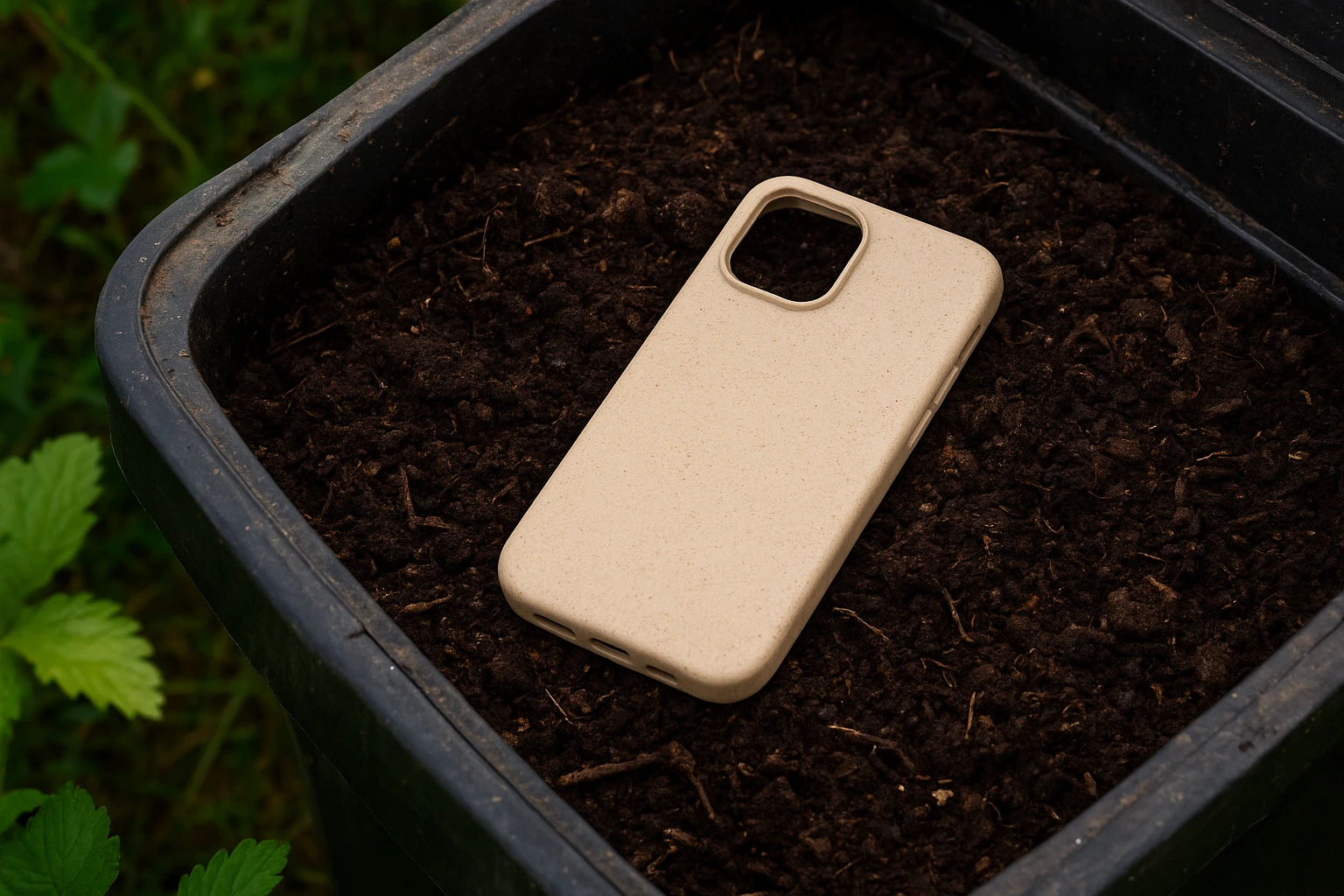 Biodegradable phone cases for iPhone and Android made from plant-based materials